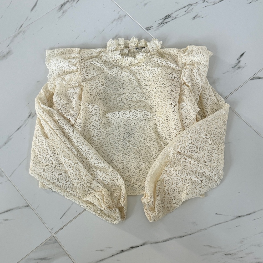 Zara Lace Long Sleeve Blouse